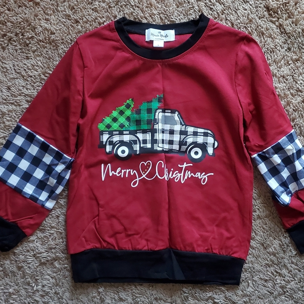 Christmas shirt for girls fits 6-8 year olds